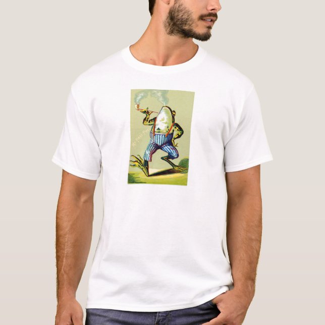 19th C. Leda i rör att röka grodan Tee Shirt (Framsida)