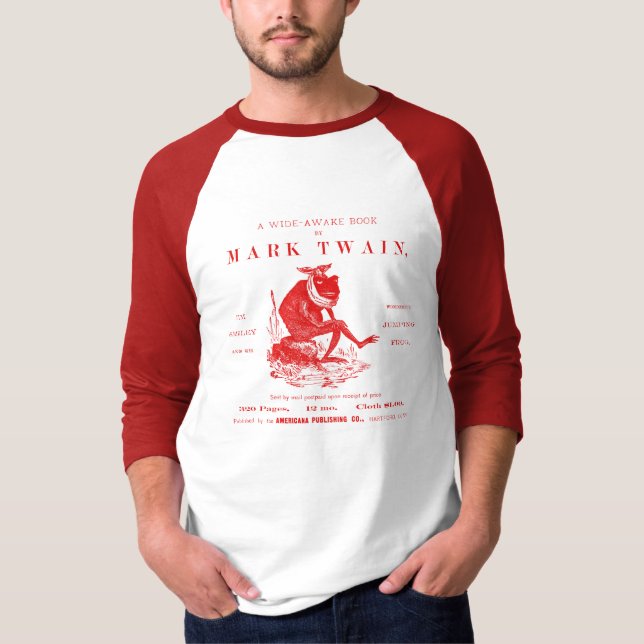 19th C. Markerar den Twains banhoppninggrodan som T Shirt (Framsida)