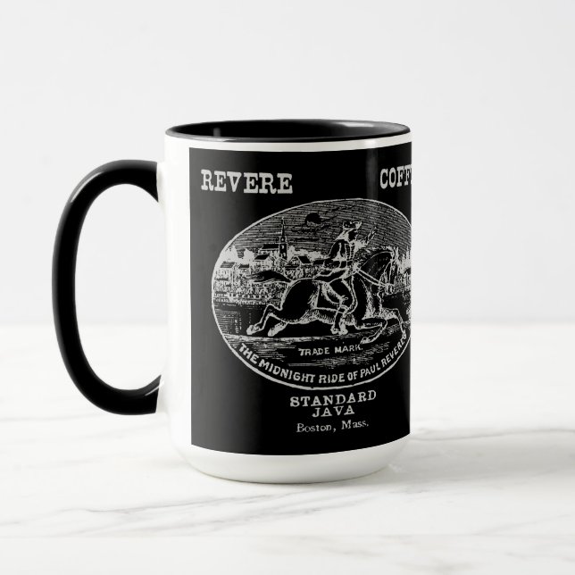 19th C. Revere Coffee of Boston, grått Mugg (Vänster)