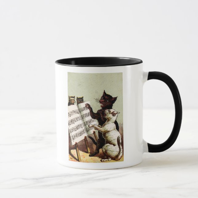 19th C. Singing Cats Mugg (Höger)