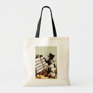 19th C. Singing Cats Tygkasse