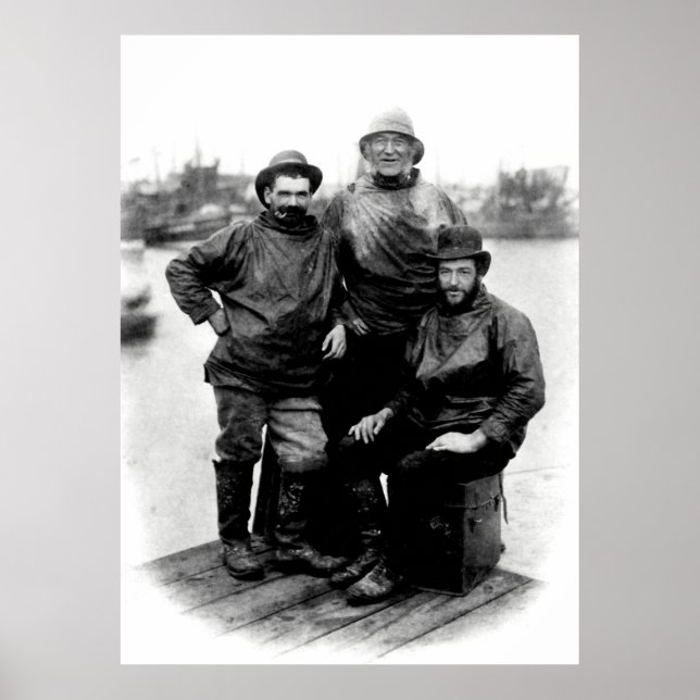 19th C. Smilande fiskare Poster (Framsidan)