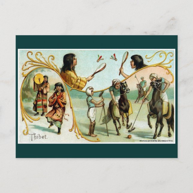 19th C. Tibet Vykort (Framsida)
