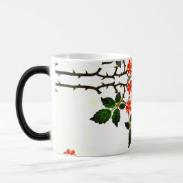 19th Century Blommönster Lövverk Grönt Rosa Magisk Mugg