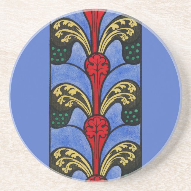 19th Century Nave Stained Glass Design Underlägg (Framsidan)