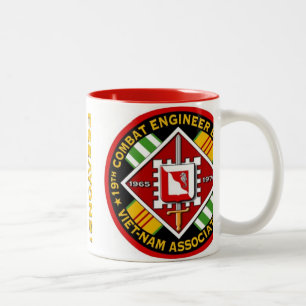 19th Engr strid. Bataljon Vietnam Assn. Två-Tonad Mugg