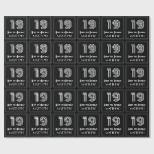 19th Födelsedag: Art déco inspirerad Look "19" m Presentpapper