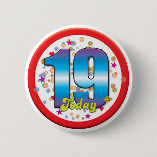 19th Födelsedag i dag v2 Knapp