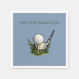 19th Hole Social Club Golf Cocktail Servetter
