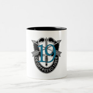 19th Speciell styrkagruppvapensköld Två-Tonad Mugg