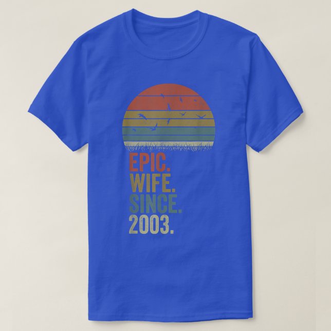 19th Wedding Anniversary Women s, Epic Wife Since  T Shirt (Design framsida)