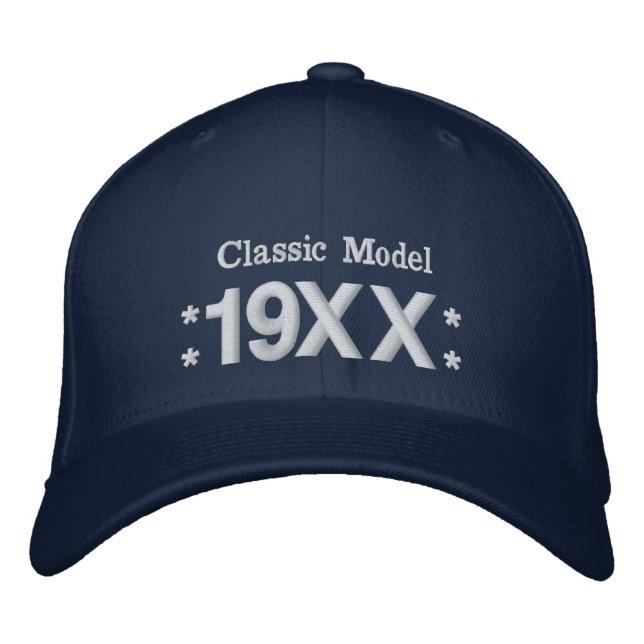 19XX varje år Födelsedag A7P NAVY BLUE Broderad Keps (Framsida)