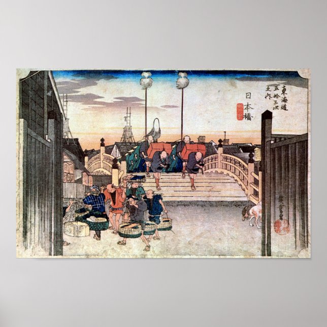 1. 日本橋, 広重 POSTER (Framsidan)