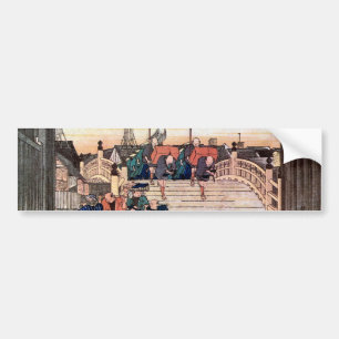 1. 日 橋, 広 重 Nihonbashi, Hiroshige, Ukiyo-e Bildekal