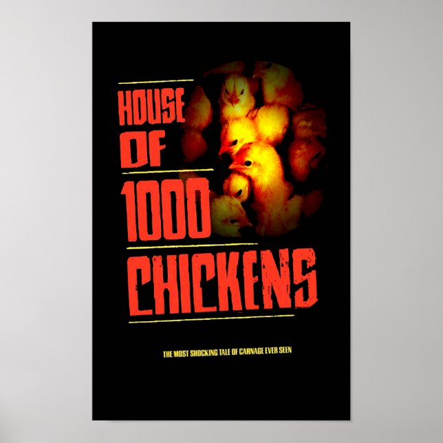 1 000 CHICKENS HUS POSTER (Framsidan)