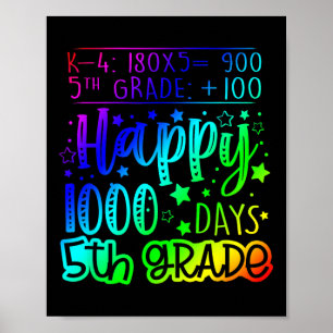 1 000 dagar Smartare femte Klass-läraren 100 dagar Poster