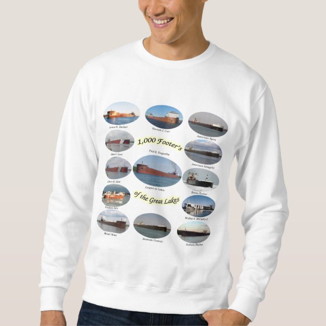 1 000 fot på den Underbara Sjöar-tröjan Sweatshirt (Framsida)