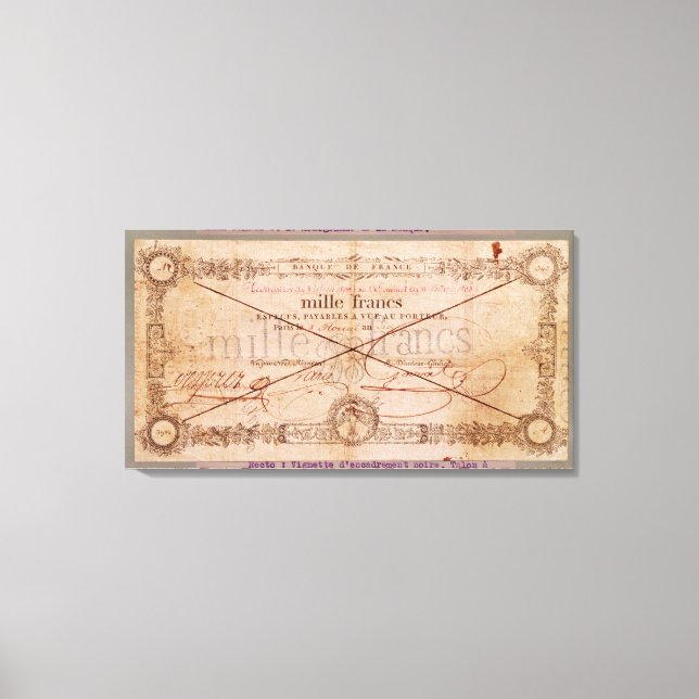 1 000 francs-sedel från 8 Floreal, An X Canvastryck (Framsida)