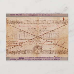 1 000 francs-sedel från 8 Floreal, An X Vykort
