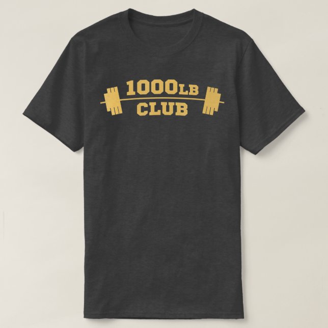 1 000 lb Klubb Viktande kraftfull PowerLyft T Shirt (Design framsida)