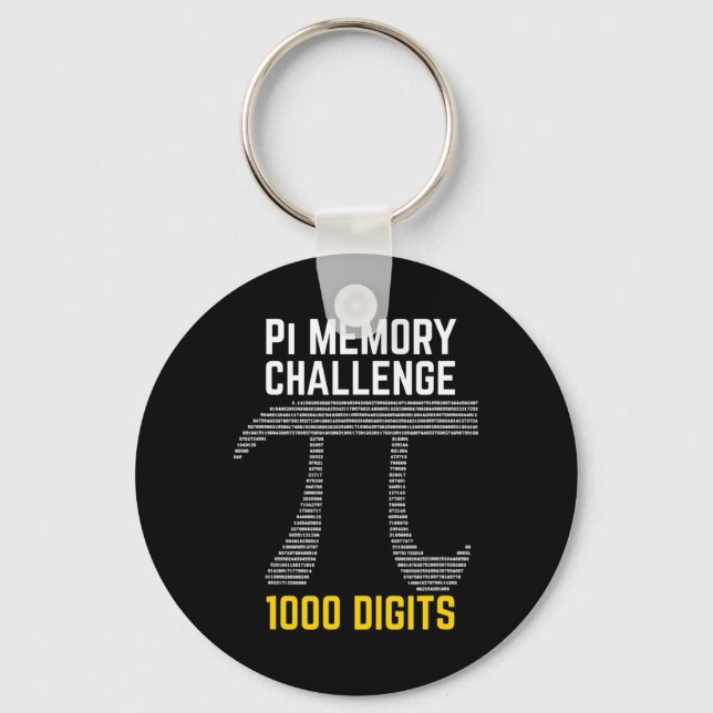 1 000 siffror PI-minnesutmaning - PI-dag Nyckelring (Framsida)