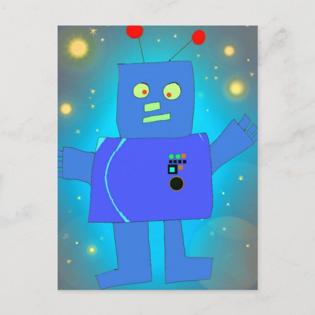 1-01 robot vykort (Framsida)