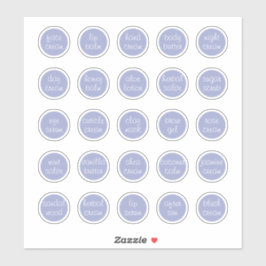 1,14" Lilla kosmetikburk för personligt bruk Mini Klistermärken