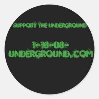 1-18-08-underground.com, stödja underjorden runt klistermärke