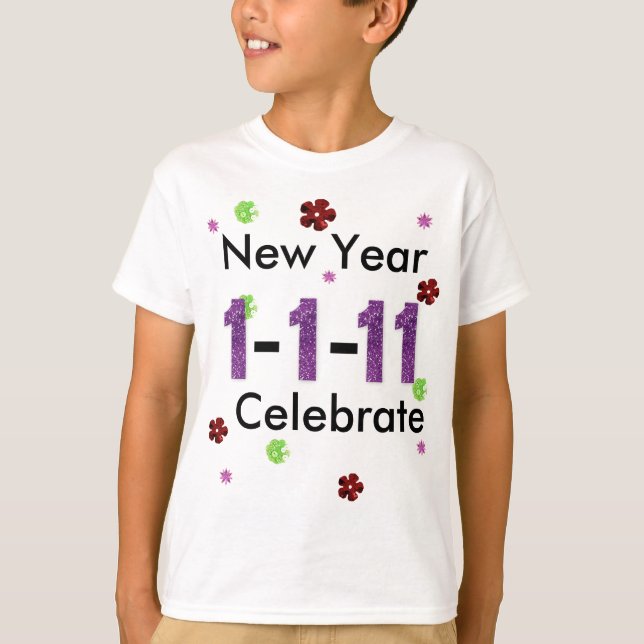 1-1-11 KIDS NYA ÅR T-SHIRT (Framsida)