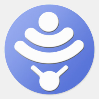 1 1/2-tums visare runt klistermärke