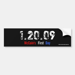 1.20.09 - McCains första dag Bildekal