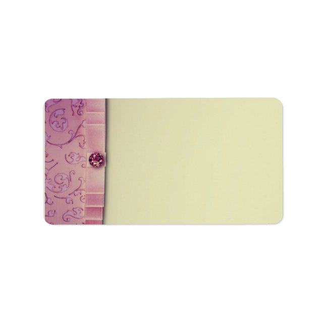 1,25 tum x 2,75 tum Adress Amethyst Jewel Embosse Adressetikett (Framsidan)