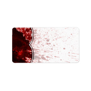 1,25 tum x 2,75 tum Adress blodsplatter Vampire Adressetikett