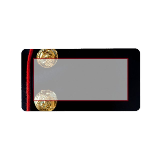 1,25 tum x 2,75 tum Adress havsbottnen Blues Uni Adressetikett (Framsidan)