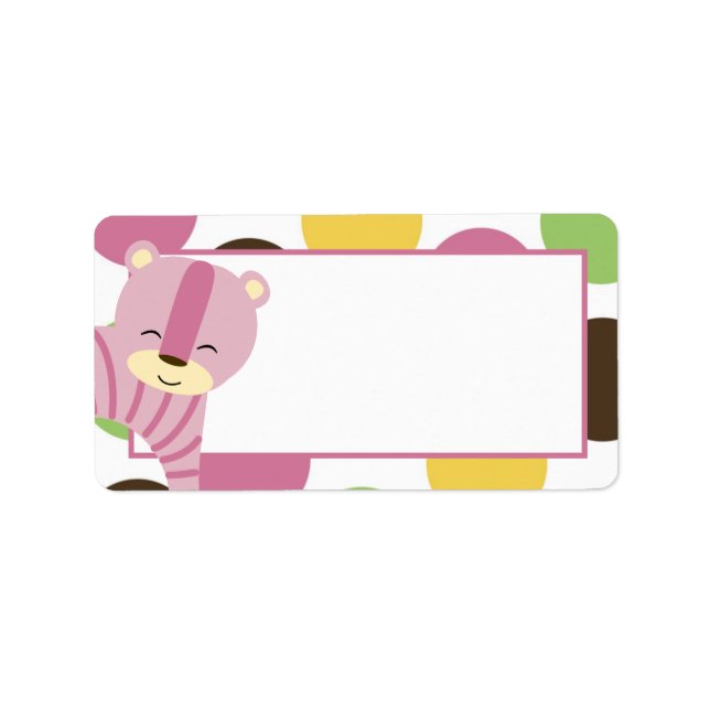 1,25 tum x 2,75 tum Adress Jungle Queen Tiger Adressetikett (Framsidan)