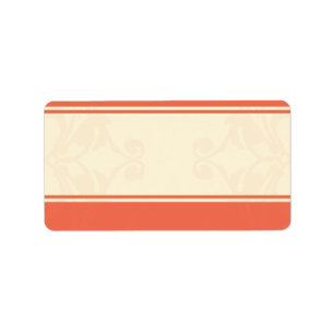1,25 tum x 2,75 tum Adress Pinkish/Peach Formal Adressetikett