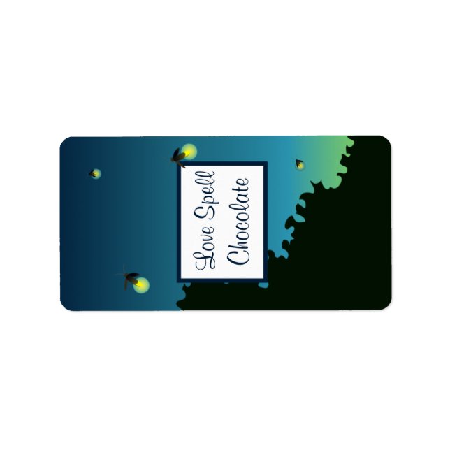 1,25 tum x 2,75 tum Hersheys Fireflies och Mason B Adressetikett (Framsidan)