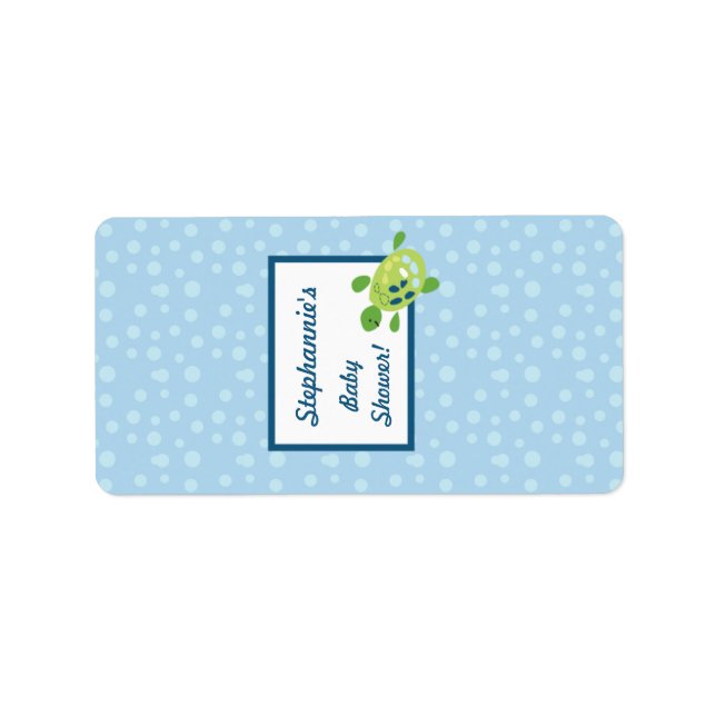 1,25 tum x 2,75 tum Hersheys Miniature Turtle Ocea Adressetikett (Framsidan)