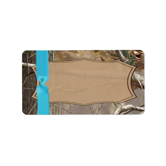 1,25 tum x 2,75 tum Mailing Adress Hunters Camo Ca Adressetikett (Framsidan)