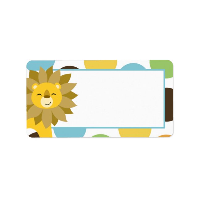 1,25-tums x2,75-tums Jungle Kung-utskrift för Lejo Adressetikett (Framsidan)