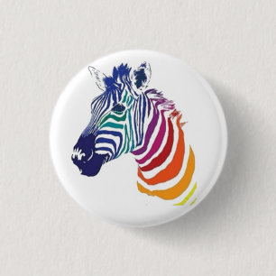 1,25-tumsbricka - Regnbåge Zebra Knapp