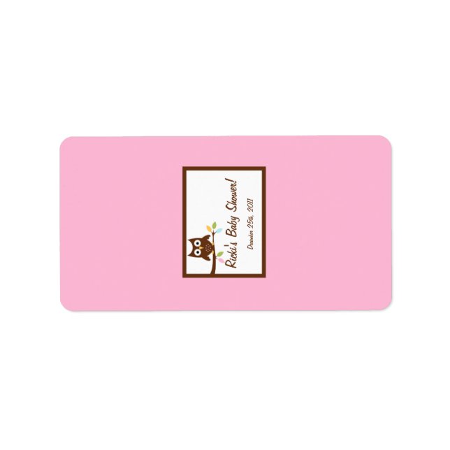 1,25" x 2,75" Hersheys miniatyr Forest Friends Ugg Adressetikett (Framsidan)