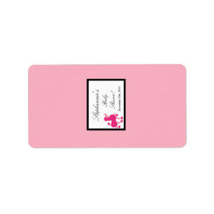 1,25" x 2,75" Hersheys ministerium Rosa Pudel Pari Adressetikett