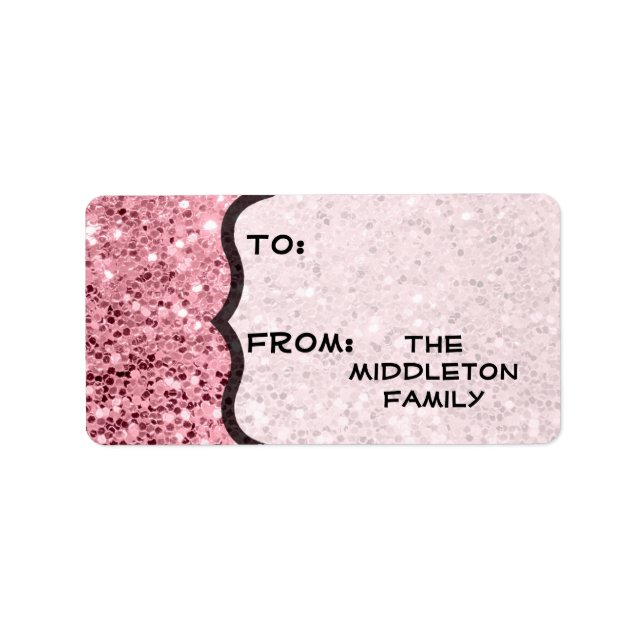 1,25" x 2,75" Jul JULAFTON-stift på Märkre Adressetikett (Framsidan)