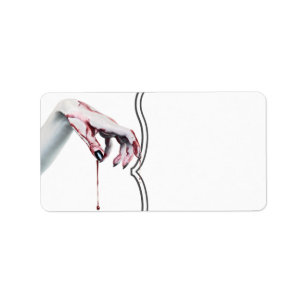 1,25" x 2,75" Skruva Adress zombie-bloddropp vampi Adressetikett