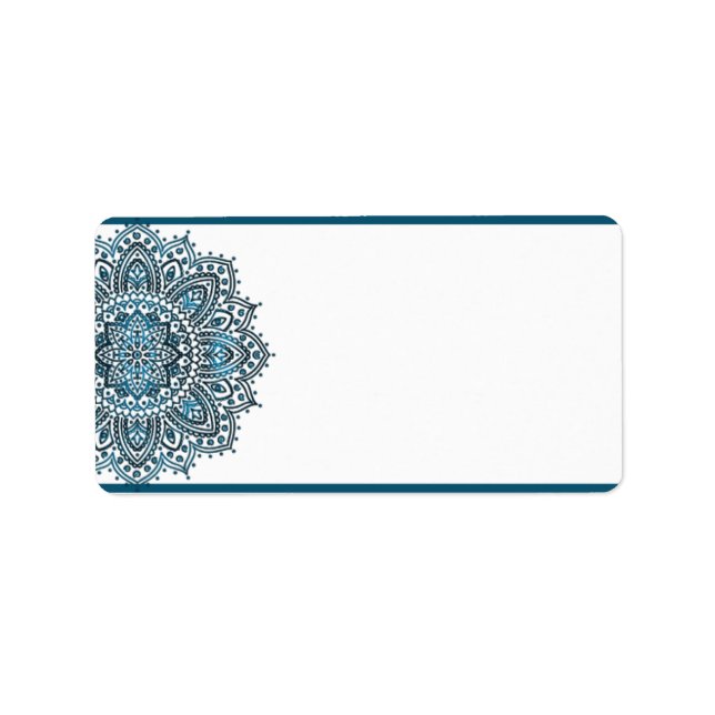 1,25 x 2,75-tums Adress Deep Moroccan Blue Adressetikett (Framsidan)