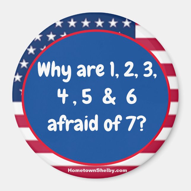 1 2 3 4 5 6 Patriotisk magnet (Framsidan)