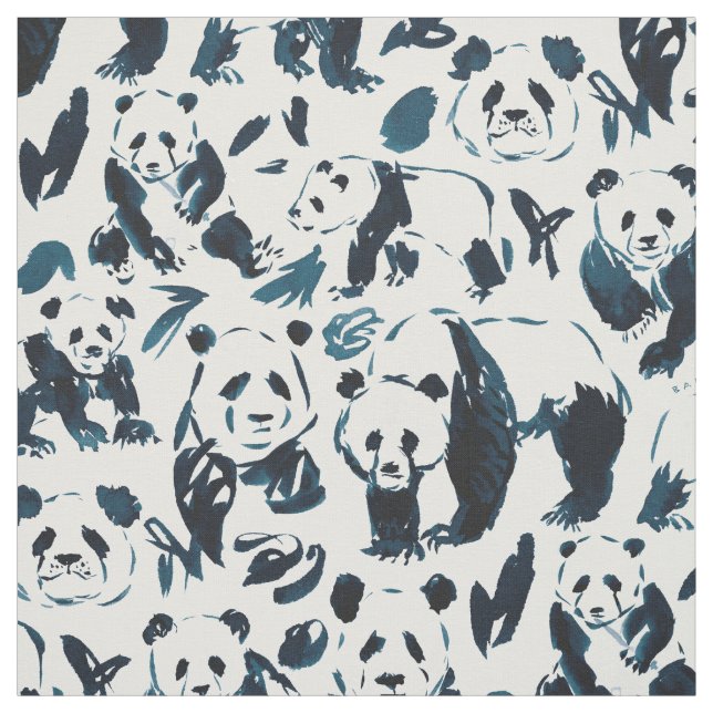 1-2-3 PANDAS Cute Sketchy Pandas Tyg (Provkarta)