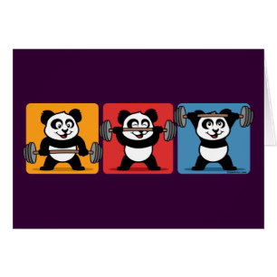 1-2-3 WeightliftingPanda Hälsningskort