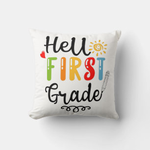 1/2- Hej Första Klass Shirt, första Klass Student Kudde